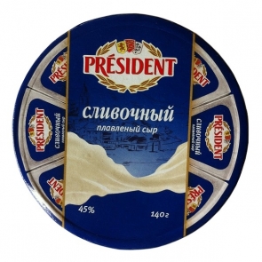 Плавленый сыр President сливочный треугольники