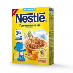 Гречневая каша Nestle с курагой молочная